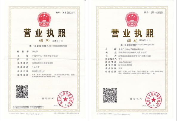 Chiny Guangyuan Technology (HK) Electronics Co., Ltd. Certyfikaty